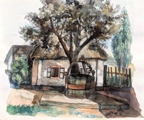 Bauernhaus-mit-Strohdach