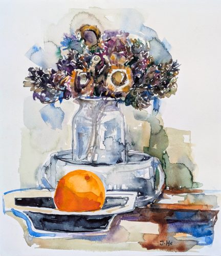 Stilleben-mit-Orange