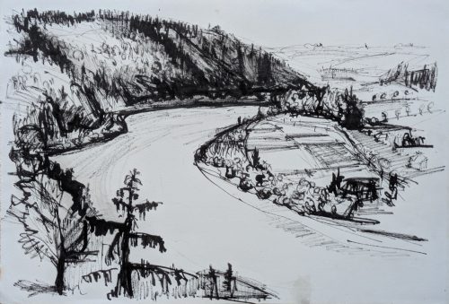 Landschaft mit Fluss I