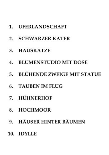 Liste der Holzschnitte