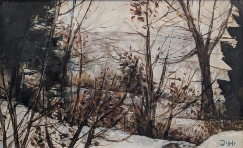 Bäume in Schneelandschaft