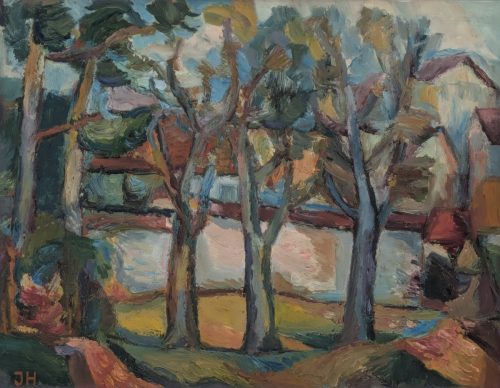 Bäume vor der Stadtmauer