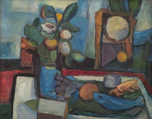 Stilleben mit Uhr
