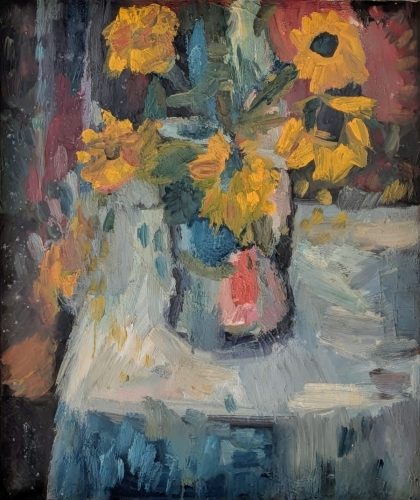 Stlleben mit gelben Blumen