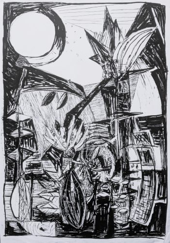 Blumen im Mondschein