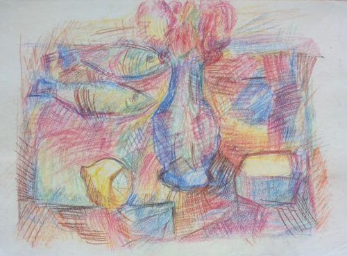 Stilleben mit 2 Fischen